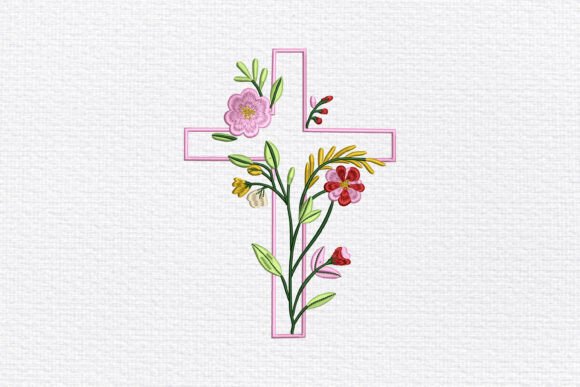 Floral Faith Cross