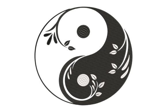Floral Yin Yang: A Thoughtful Embroidery Design for Meaningful Gifts