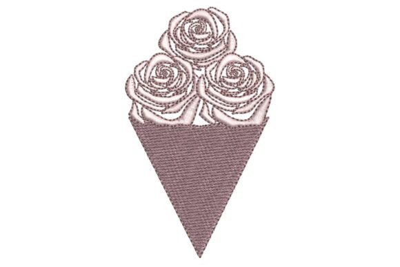Rose Bouquet: Elegant Floral Embroidery for Craft Fairs